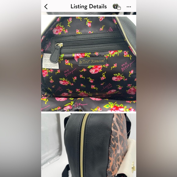 🚫SOLD🚫 Betsey 🍄 Johnson Cheetah Leopard medium sized backpack - Picture 5 of 6